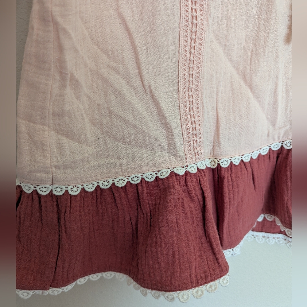 Matilda Jane Blush and Brick Blouse Size L - Picture 4 of 5